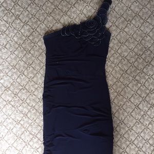 95% polyester 5% spandex Navy Blue